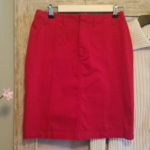 Red St John's Bay skirt